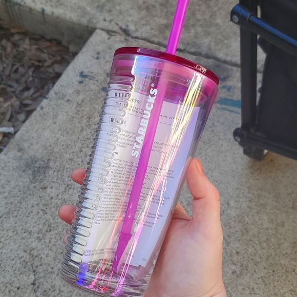 18oz iridescent glass starbucks tumbler